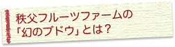 秩父フルーツファームの「幻のブドウ」とは？