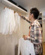 寝室には、ウォークインクローゼットが