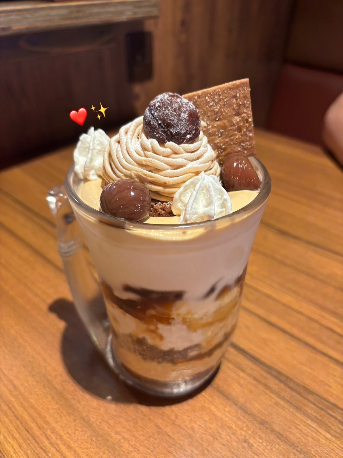 栗のジョッキパフェ！