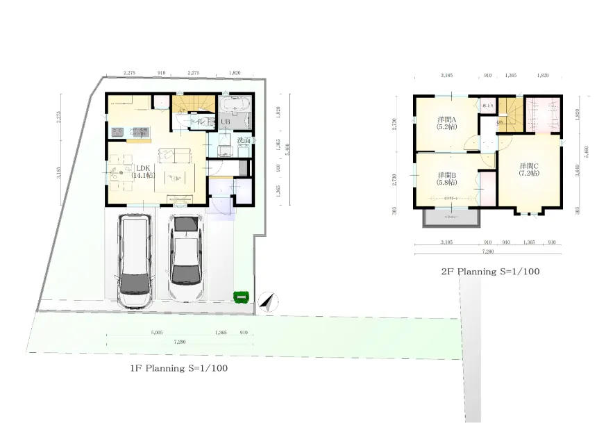 施工事例の間取り図